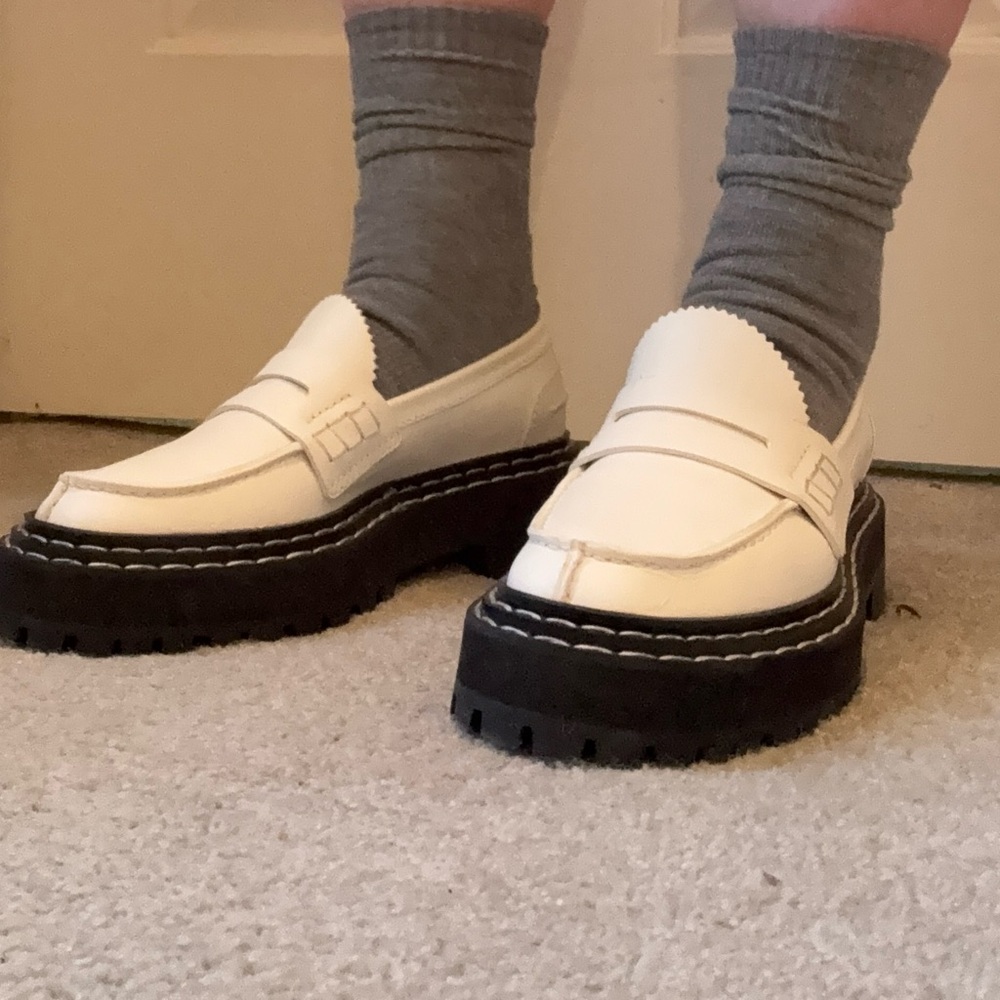 Proenza Schouler off-white Lug Sole Platform loafer sz 37 - Picture 6 of 14